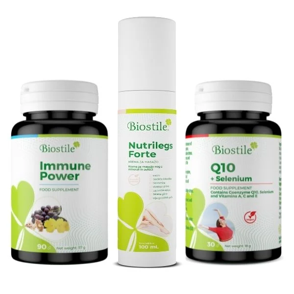 Immune power + Q10+Szelénium + Nutrilegs Forte