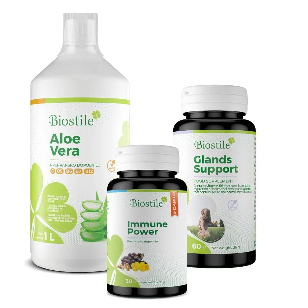 Aloe Vera + Glands Support + Immune Power (ajándék)