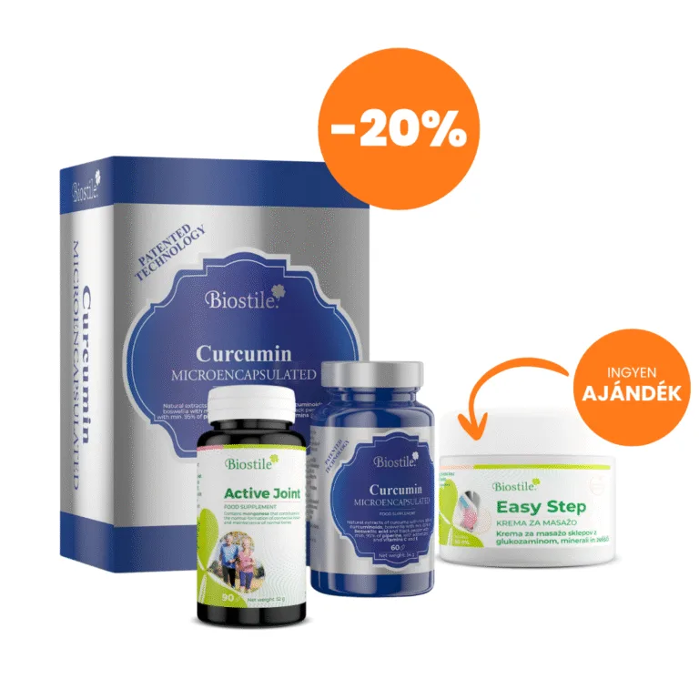 BMT® Kurkumin MIKROKAPSZULÁZOTT + Active Joint (-20%) + AJÁNDÉK Easy Step